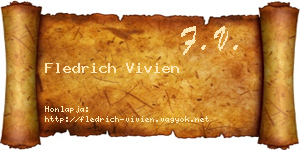 Fledrich Vivien névjegykártya